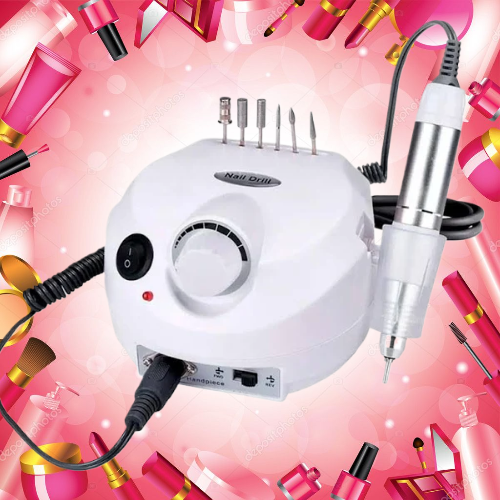 Фрезер для манікюру та педикюру Nail Drill DM-202 45000 об./хв (білий), фрейм професійний із педаллю