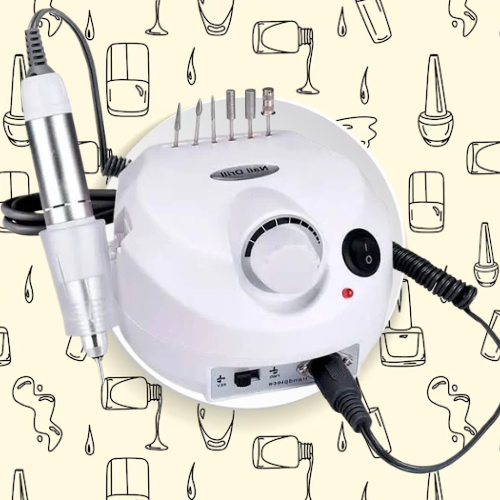 Фрезер для манікюру та педикюру Nail Drill DM-202 45000 об./хв (білий), фрейм професійний із педаллю