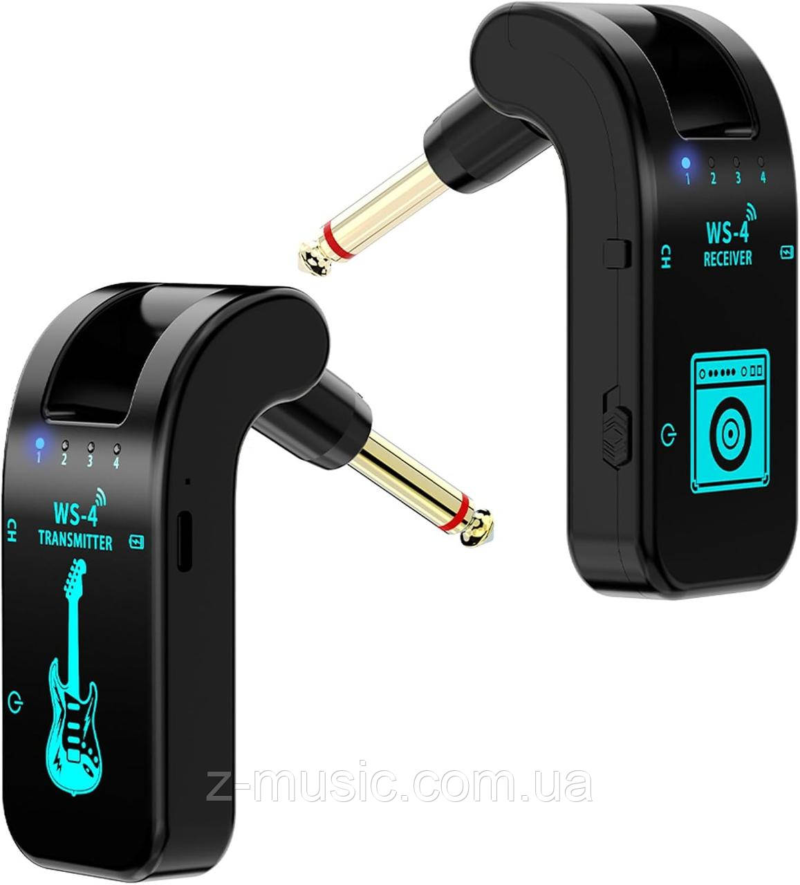 Цифрова радіосистема для гітари (інструментальна) Deviser WS-4 2.4G Black