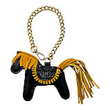 Шарм для сумки Конячка з натуральної шкіри 7812 Silver Taurus., фото 5