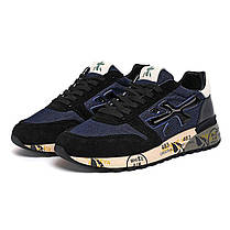 Кросівки Premiata Dark Blue Black White, фото 4