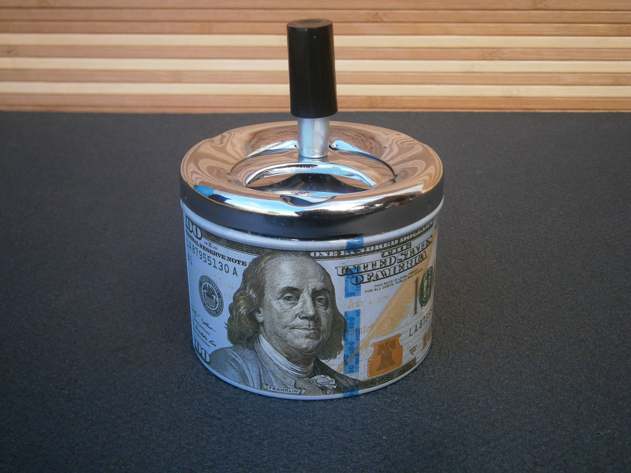 Попільничка бездимна металева Ashtray "Сто доларів США"
