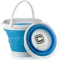 Відро складане силіконове 10л синій (blue)