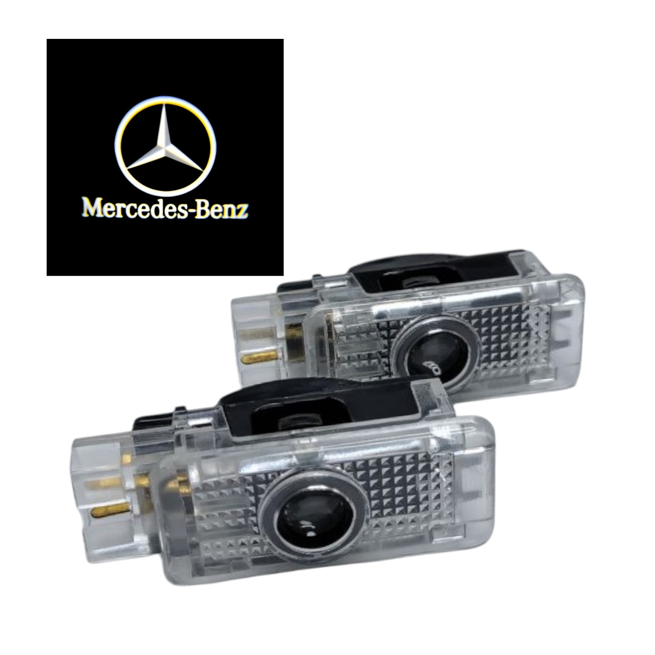 Світлодіодне штатне підсвічування на дверях автомобіля з логотипом Mercedes C class, W203, CLK, SLK, SLR, W208