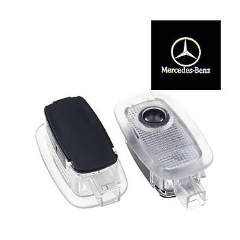 Світлодіодне штатне підсвічування на дверях автомобіля з логотипом Mercedes S, CL, V  class