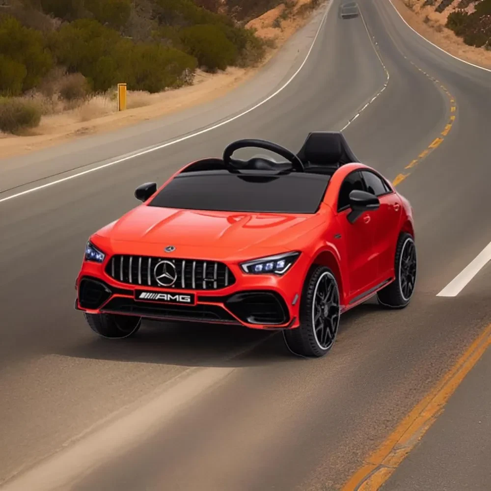 Дитячий електромобіль Mercedes-Benz 4WD (червоний колір) 12V з пультом, MP3, EVA, фото 1