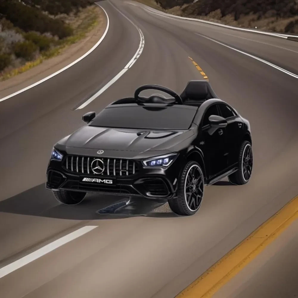 Дитячий електромобіль Mercedes-Benz 4WD (чорний колір, фарба) 12V з пультом, MP3, EVA, фото 1