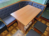 Куток Сімейний на кухню з столом та табуретами (правий/лівий) 154х114 см - комплект Вільха