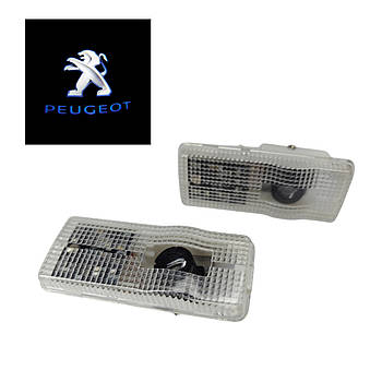 Світлодіодне штатне підсвічування на двері автомобіля з логотипом Peugeot 407