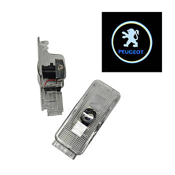 Світлодіодне штатне підсвічування на двері автомобіля з логотипом Peugeot 408, 508, 3008, 5008