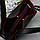 Жіноча сумка через плече стильна молодіжна кроссбоді чорна з червоним шкірзам, фото 4