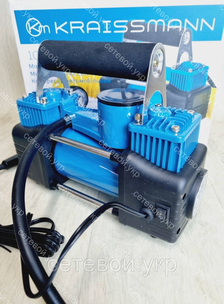 Двопоршньовий насос для підкачки колес Краіссманн 12V