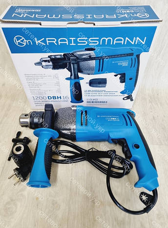 16 мм патрон Дриль ударний KRAISSMANN 1200 DBH 16, фото 1