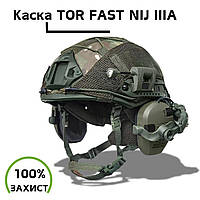 Каска військова TOR Fast Team Wendy Тактичний шолом з навушниками Walkers Razor Каска тактична