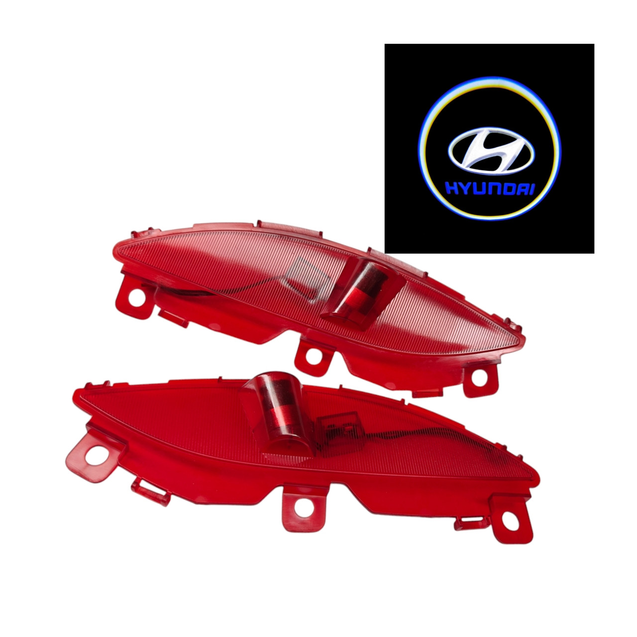 Штатне підсвічування на двері автомобіля з логотипом Hyundai Santa Fe 2013 - 2017, vip, фото 1