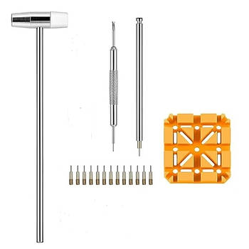 Набір інструментів для регулювання металевого ремінця годинника, 17 елементів