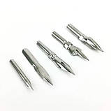 Тримач для пера з 5 пір'ям, набір для каліграфії, фото 3