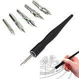 Тримач для пера з 5 пір'ям, набір для каліграфії, фото 6