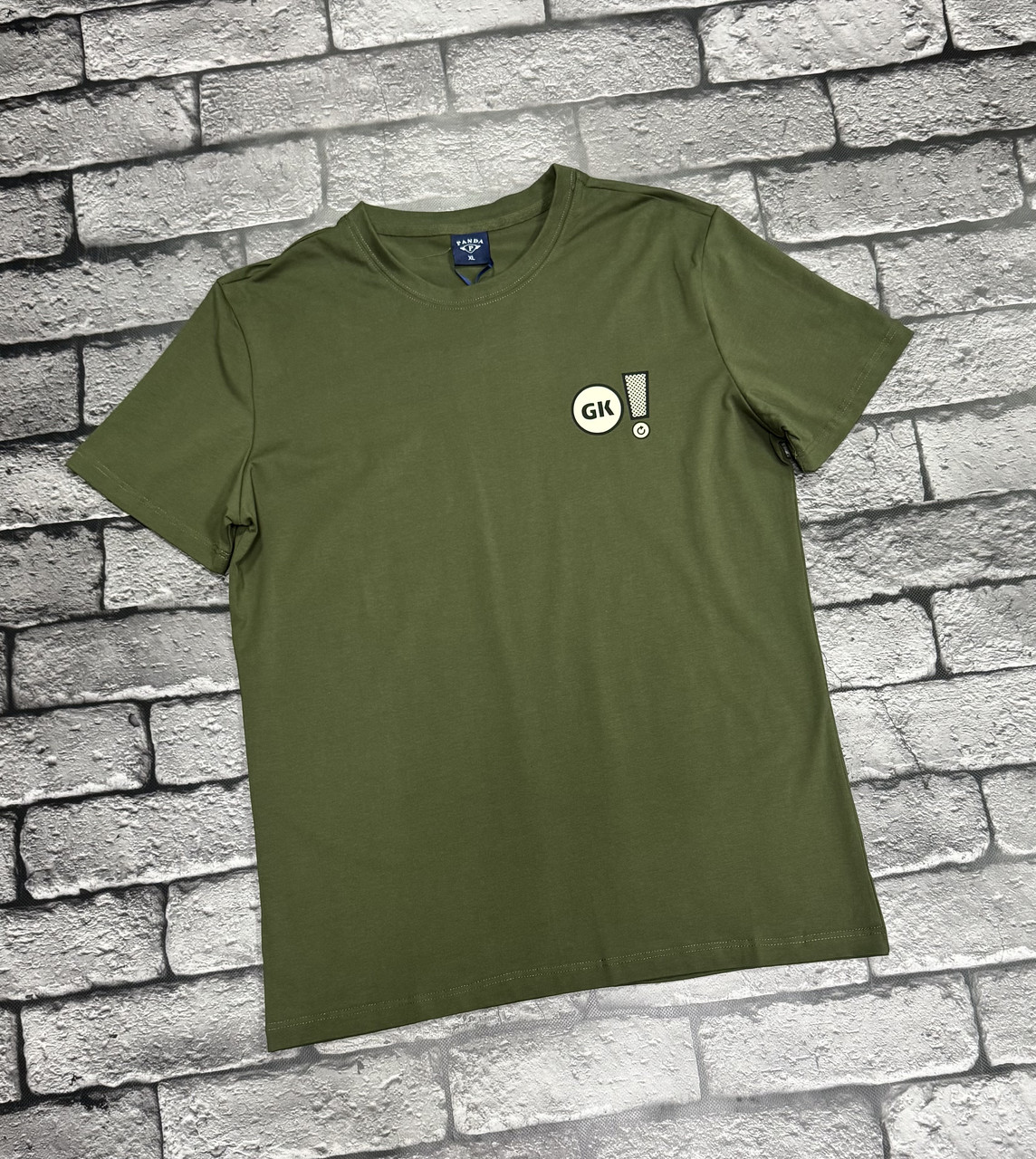 Футболка ОК Panda чоловіча L-4XL, 4XL, Хакі