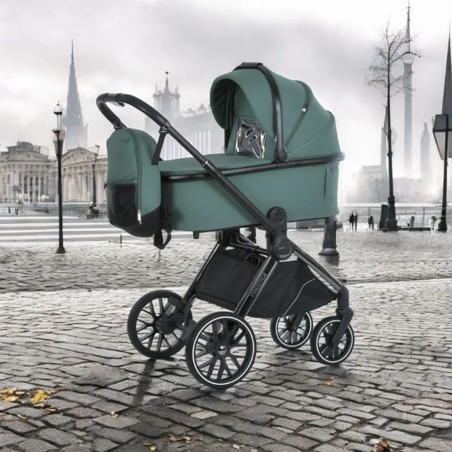Коляска універсальна 2в1 El Camino ME 1124-2 PRESTIGE 2025 Smoke Green