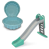 НАБІР Велика пластикова гірка і пісочниця-мушля ТМ Doloni, фото 2