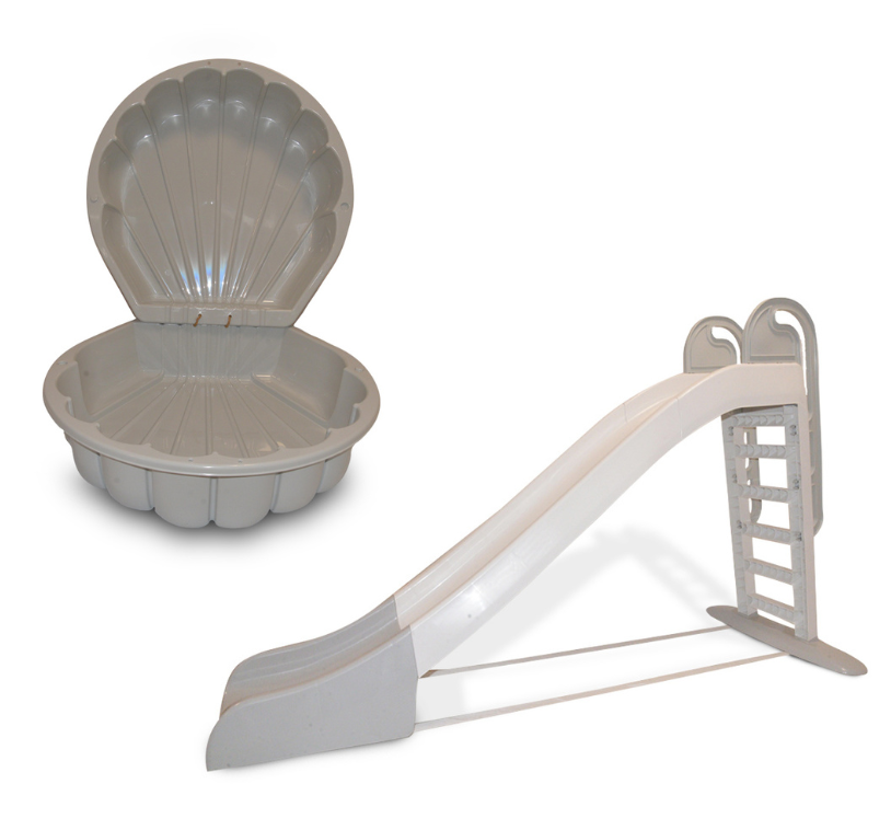 НАБІР Велика пластикова гірка і пісочниця-мушля ТМ Doloni, фото 1