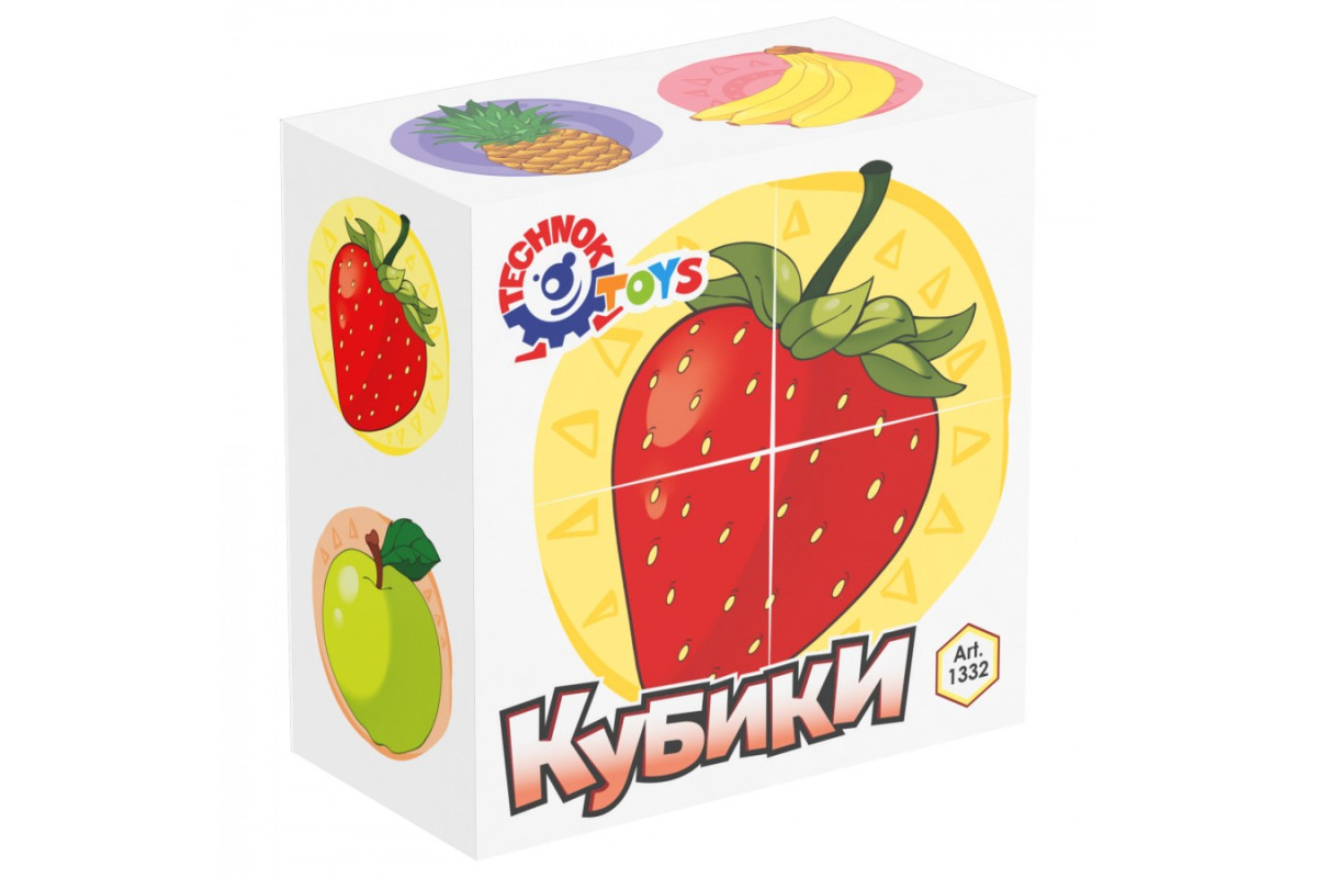 Кубики пластмасові  Фрукти  1332 ТЕХНОК Виготовлено в Україні Якість, фото 1