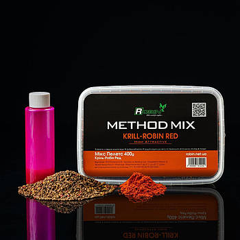 Прикорм METHOD-MIX ROBIN HIGH ATTRACTIVE Krill-Robin Red 400 g.