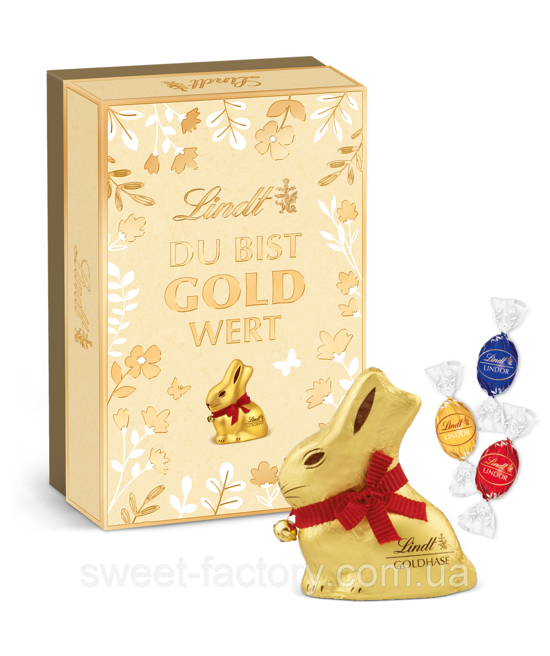 Шоколадний набір Lindt Du Bist Gold Wert 227g, фото 1