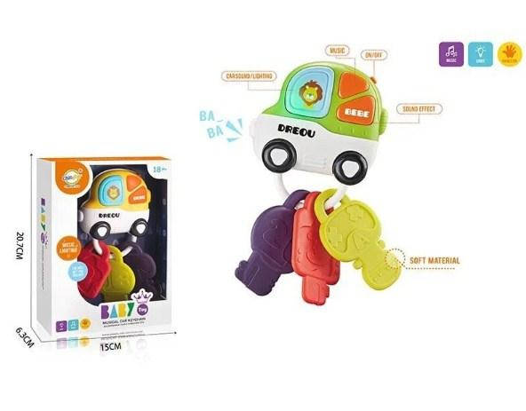 Музичний брелок машинка з ключами, фото 1