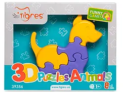 Іграшка розвиваюча Tigres 3D пазли Звірятка 1 шт 8 елементів  39356 Собачка