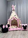 Вігвам для дівчинки Міккі Маус 1 БОНБОН Повний комплект, дитячий вігвам, дитячий намет, дитяча палатка, вігвам для дітей, вігвам, фото 2