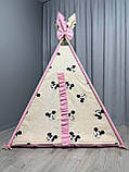 Вігвам для дівчинки Міккі Маус 1 БОНБОН Повний комплект, дитячий вігвам, дитячий намет, дитяча палатка, вігвам для дітей, вігвам, фото 3
