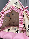 Вігвам для дівчинки Міккі Маус 1 БОНБОН Повний комплект, дитячий вігвам, дитячий намет, дитяча палатка, вігвам для дітей, вігвам, фото 5