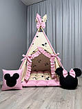 Вігвам для дівчинки Міккі Маус 1 БОНБОН Повний комплект, дитячий вігвам, дитячий намет, дитяча палатка, вігвам для дітей, вігвам, фото 6