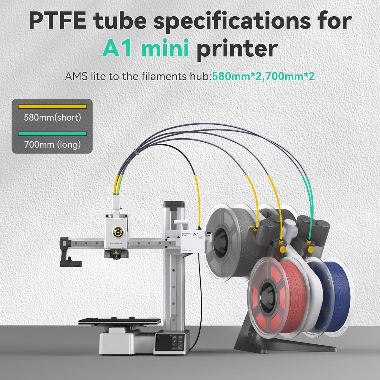 Комплект PTFE трубок для системи Bambu Lab AMS Lite for A1 mini