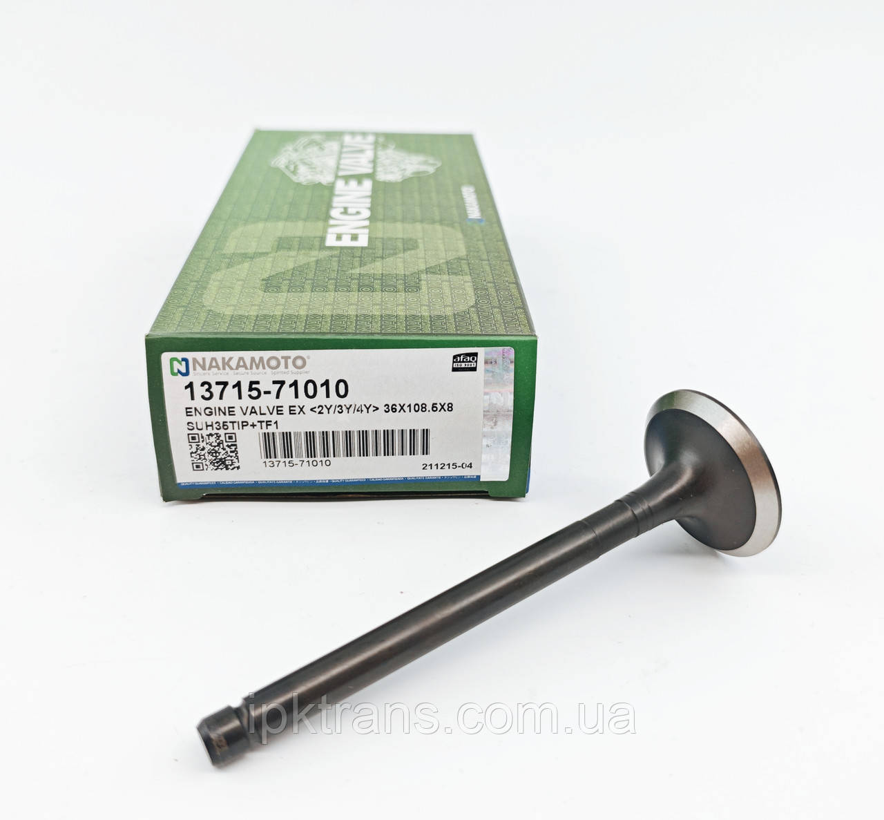 Клапан випускний двигуна TOYOTA 4Y NAKAMOTO № 137157601471, 13715-76014-71