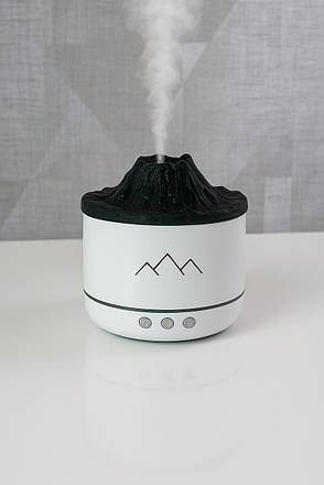 Ультразвуковий зволожувач повітря Volcano "EL-19v" з ефектом полум'я та двоколірним нічником, білий, фото 4