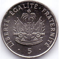Монета Гаїті 5 сантимів 1997 р.