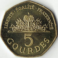 Монета Гаїті 5 гурд 1998-2013 рр.