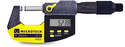 Мікрометр цифровий МКЦ-25 IP65, діапазон 0-25 мм, дискретність 0,001 мм, RS-232, гостреєстр NoУ1987-95, Украєна