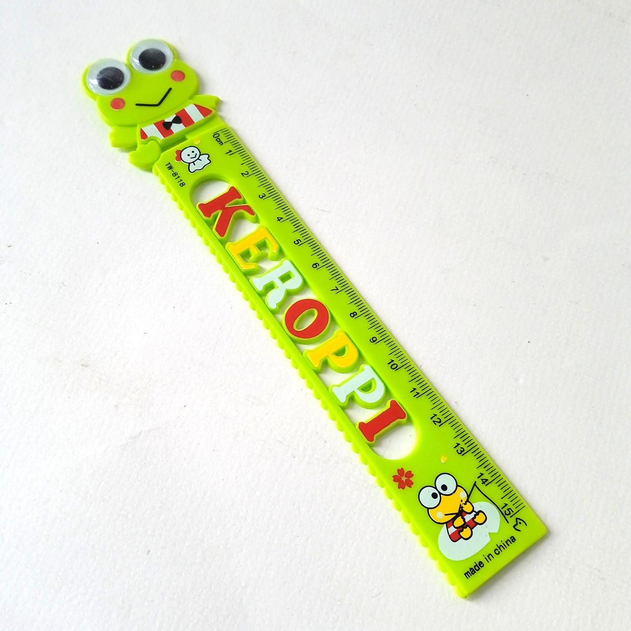 Дитяча лінійка "Жабка" 15 см, пластикова, фото 1