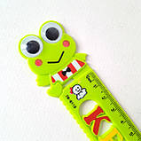 Дитяча лінійка "Жабка" 15 см, пластикова, фото 4