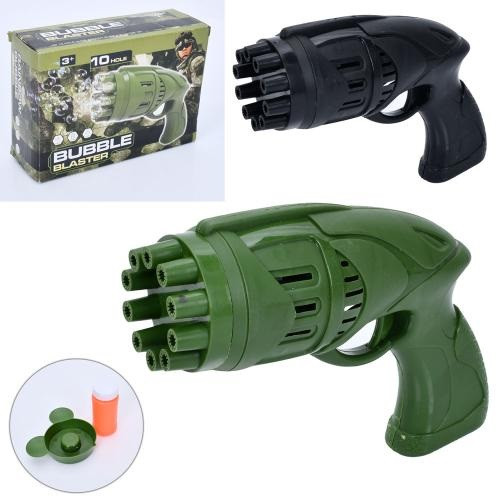 Бульбашкомет пістолет 3939-126C 18см запаска 2 кольори на бат-ці в коробці 18х13х6см