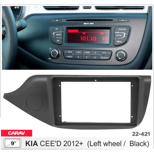 Рамка перехідна KIA Ceed 2012-2019 9" DriveX (22-421)