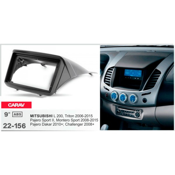 Рамка перехідна Mitsubishi Pajero Sport 2008-2015 9" DriveX (22-156)