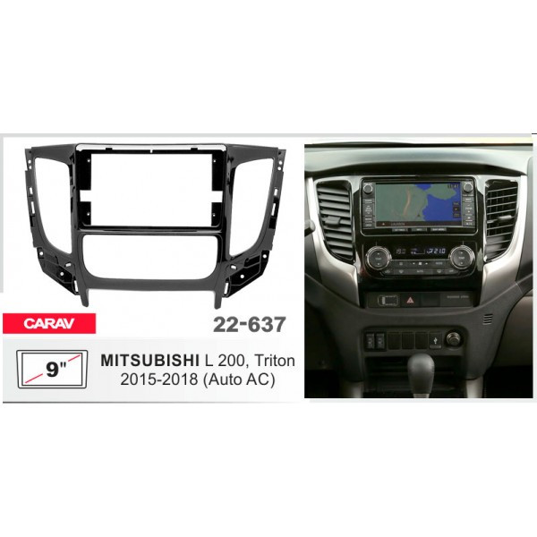Рамка перехідна Mitsubishi L200 2015-2024 9" DriveX (22-637)