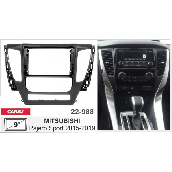 Рамка перехідна Mitsubishi Pajero Sport 2015-2019 9" DriveX (22-988)