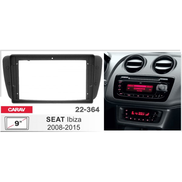Рамка перехідна Seat Ibiza 2009-2008 9" DriveX (22-364)