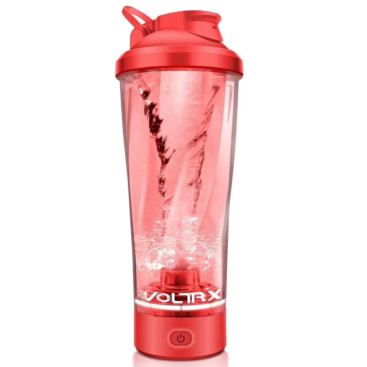 Шейкер електричний VOLTRX VortexBoost Tritan Red 600 ml червоний / Спортивний шейкер / Міксер спортивний